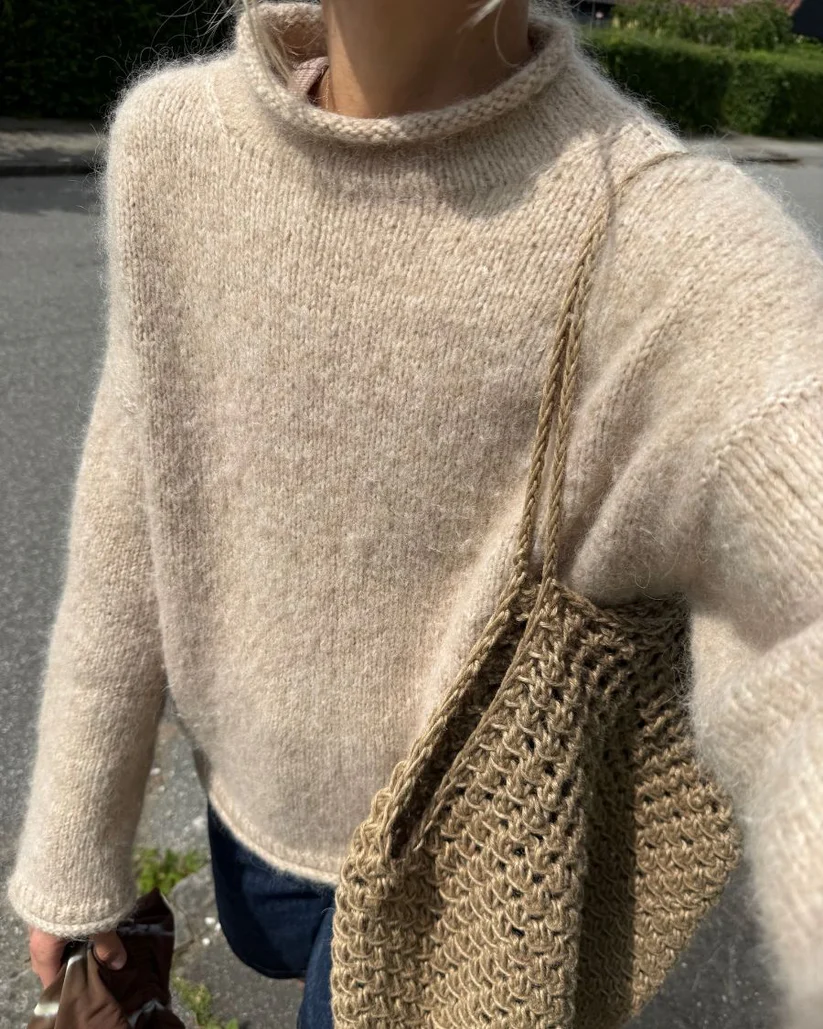 Cloud Sweater Fra PetiteKnit | Garnalternativ Drops Soft Tweed og Drops Kid Silk