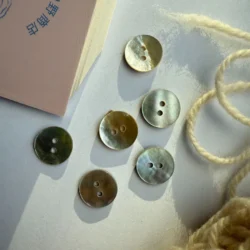 Knapper af perlemor Ø15 mm - 6 stk