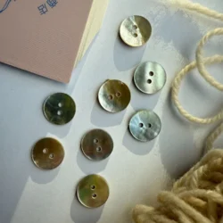 Knapper af perlemor Ø15 mm - 8 stk