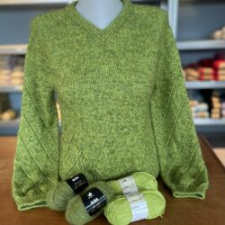 Diamond Line Sweater V-neck strikket op i Lana Cotton212 og Elba